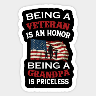 Being a veteran is an honor Sticker